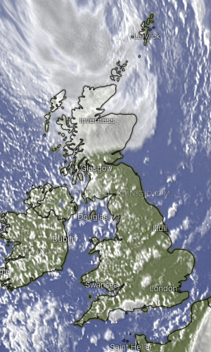 Cloud cover satellite image.